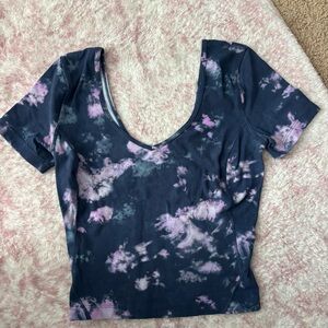 lululemon athletica Purple Tie-Dye Crop Top